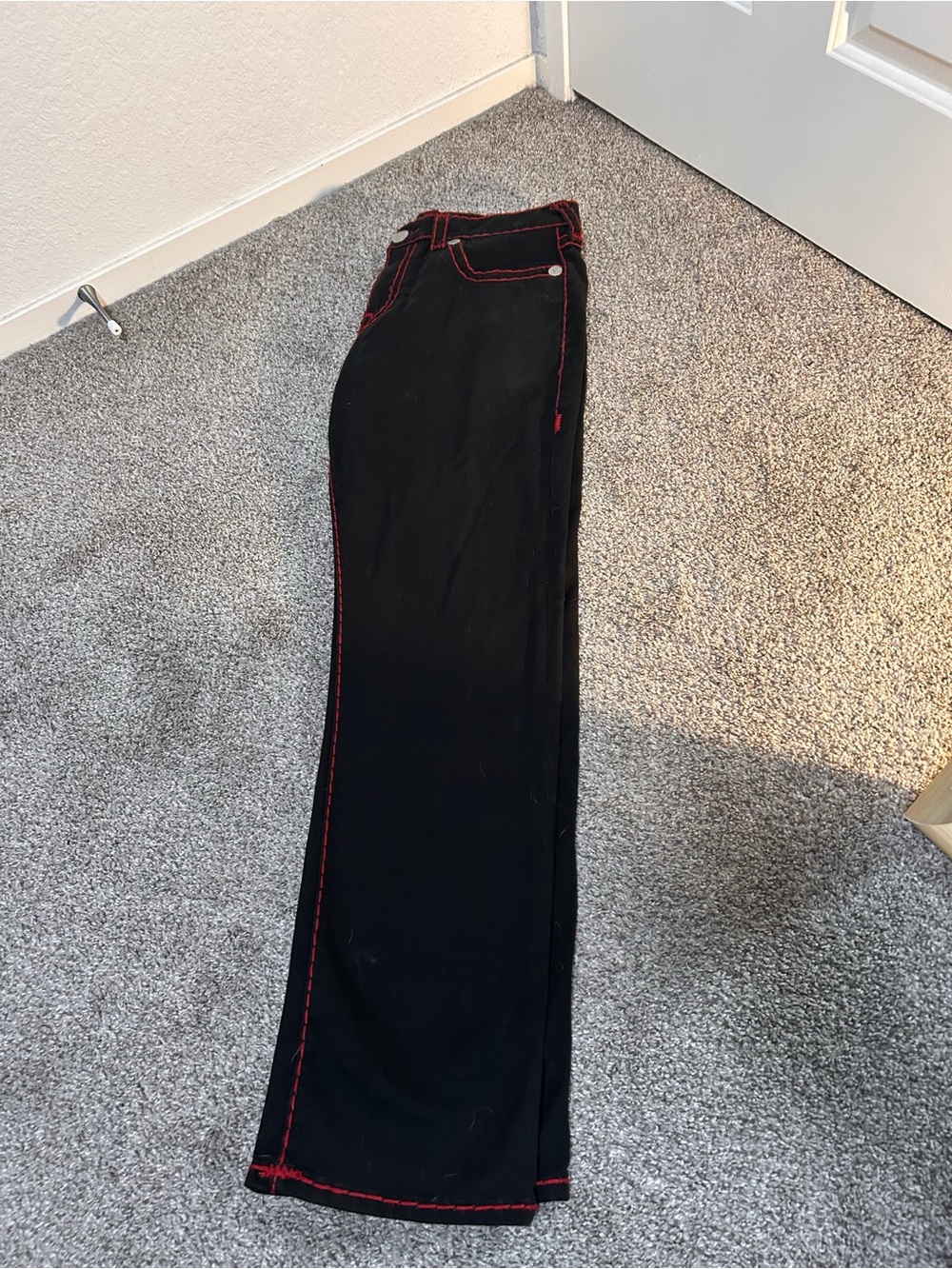 Black Jeans with Red Stitching